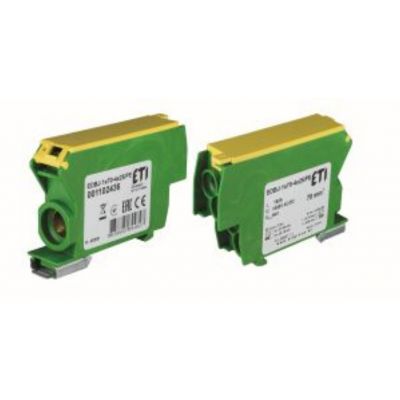 Blok rozdzielczy 192A (1x4-70mm2/4x1,5-25mm2) żółto-zielony EDBJ-1x70-4x25/PE 001102436 ETI (001102436)