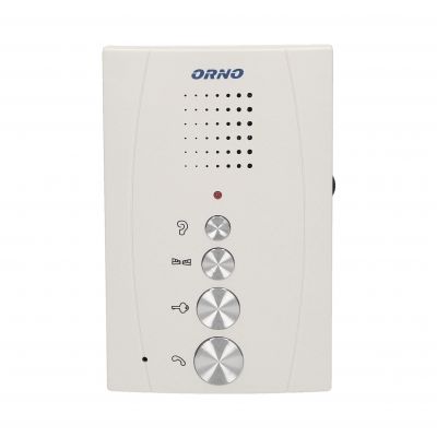 Zestaw domofonowy jednorodzinny, bezsłuchawkowy biały ELUVIO OR-DOM-RE-914/W ORNO (OR-DOM-RE-914/W)