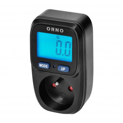 Watomierz kalkulator energii z wyświetlaczem LCD czarny ORNO (OR-WAT-419/B)