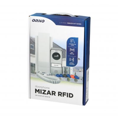 Zestaw domofonowy jednorodzinny natynkowy z czytnikiem breloków, MIZAR ORNO (OR-DOM-AT-929/W)