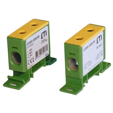 Zacisk 150A 1-torowy 16-70mm2 PE do przewodów Al. żółto-zielony EDBS-50A/PE 001102419 ETI (001102419)