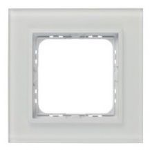 SONATA Ramka pojedyncza - kolor białe szkło szronione R-1RGC/78/00 OSPEL (R-1RGC/78/00)