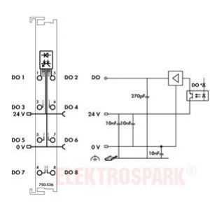 Moduł 8DO 24V DC 0,5A 750-536 WAGO (750-536)