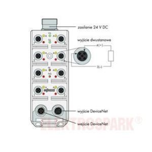 węzeł kompaktowy DeviceNet 8DO 24 VDC 2A (755-122)