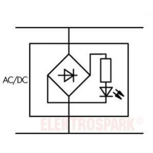 Pusty wtyk typ 4 z LED 10-30V 2002-880/1000-541 WAGO (2002-880/1000-541)