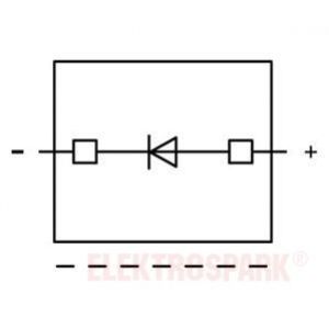 Wtyk typ 1 z diodą 1N4007 2002-800/1000-411 WAGO (2002-800/1000-411)