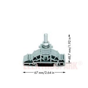 Złączka 1-sworzniowa M6 szara 885-106 /25szt./ WAGO (885-106)