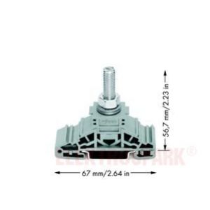 Złączka 1-sworzniowa M8 szara 885-108 /25szt./ WAGO (885-108)