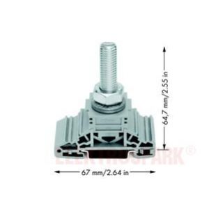 Złączka 1-sworzniowa M12 szara 885-112 /20szt./ WAGO (885-112)