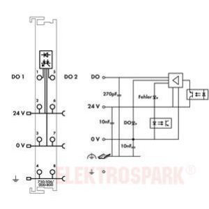 Moduł 2DO 0,5A 24V DC 750-506/000-800 WAGO (750-506/000-800)