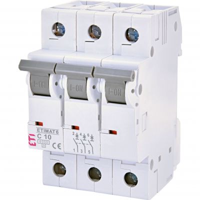 Wyłącznik nadprądowy ETIMAT 6 3P C10A 002145514 ETI (002145514)
