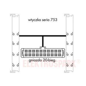 Przewód taśmowy 2x 753 / 20-biegunowy 2m 706-7753/301-200 WAGO (706-7753/301-200)