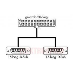 Przewód taśmowy 20-biegunowy / 2x 15-biegunowy D-Sub 1m 706-7753/306-100 WAGO (706-7753/306-100)