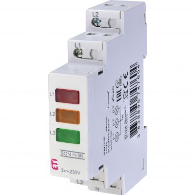 Sygnalizator obecności napięcia (3 kolory LED) SON H-3K 002471553 ETI (002471553)