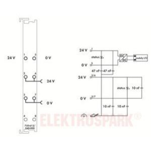 Moduł zasilający 24V DC z zasilaniem magistrali systemowej 750-613/040-000 WAGO (750-613/040-000)