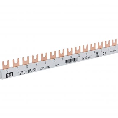 Szyna łączeniowa widełkowa 1P 63A 10mm2 (54 mod.) IZ10/1F/54 002921142 ETI (002921142)