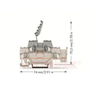 Złączka dwupiętrowa L 2,5mm2 z mostkowaniem 280-542 /50szt./ WAGO (280-542)