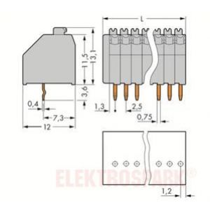 listwa zaciskowa 16-biegunowa raster 2,5 mm (250-316)