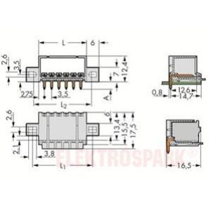 Wtyk picoMAX raster 3,5mm 2-biegunoweunowy z kątowymi pinami i uchwytami 2091-1422/005-000 /200szt./ WAGO (2091-1422/005-000)