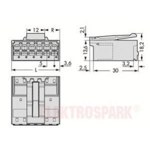 Wtyk picoMAX raster 5mm 2-biegunoweunowy 2092-1522/002-000 /200szt./ WAGO (2092-1522/002-000)