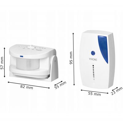Czujnik ruchu z sygnalizacją i z alarmem 36 dźwięków powitalnych 5 metrów bateryjny AS-10 ORNO (AS-10)