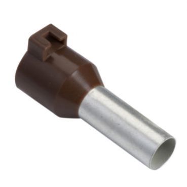 Akcesoria końcówki kablowe pojedyńcze izolowane - rozmiar długi - 10 mm2 - brązowy DZ5CA103 SCHNEIDER (DZ5CA103)