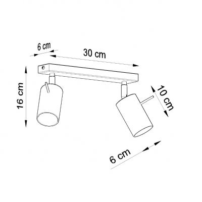 Plafon RING 2 czarny (SL.0092)