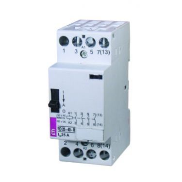 Stycznik modułowy ze sterowaniem ręcznym 25A 2Z 2R 2M 4P  RD 25-22-R-230V AC/DC 002464062 ETI (002464062)