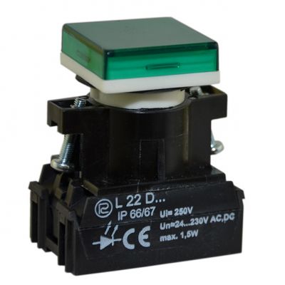 Lampka L22K/230V/W3 zielona (W0-L-L22K/220V/W3 Z)