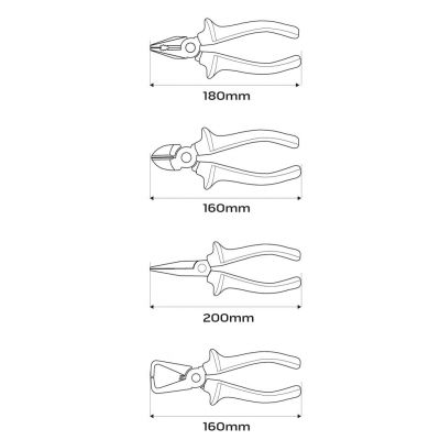 Zestaw szczypiec 1000V, 4 szt. 01-236 NEO (01-236)