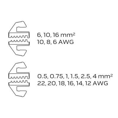 Szczypce do zaciskania końcówek tulejkowych 0.5-16 mm2 (22-6 AWG) 01-506 NEO (01-506)