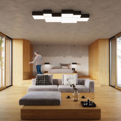 Sollux Plafon HORUS 25 czarny SL.0142 (SL.0142)