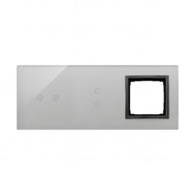 Simon 54 Touch Panel dotykowy S54 Touch 3 moduły 2 pola dotykowe poziome + 2 pola dotykowe pionowe + 1 otwór na osprzęt S54 burzowa chmura DSTR3230/72 KONTAKT (DSTR3230/72)