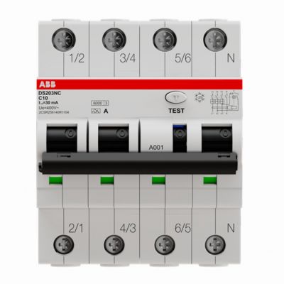 DS203NC C10 A30 wył. różn.-prąd. z blokiem nadmiarowym (2CSR256140R1104)