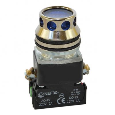 Przycisk NEF30-KL2X/130V niebieski (W0-NEF30-KL 2X/110V N)