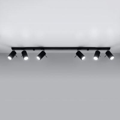Sollux Plafon Ring 6L czarny SL.0334 (SL.0334)