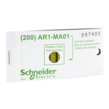Oznaczniki zestaw oznaczników zółtych - znak P - zestaw 200 sztuk AR1MB01P SCHNEIDER (AR1MB01P)