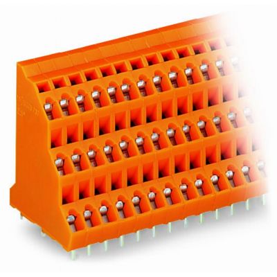 Listwa do płytek drukowanych 3-piętrowa 6-biegunowa pomarańczowa raster 5,08mm 737-306 /32szt./ WAGO (737-306)