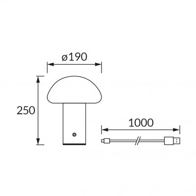 Lampka stołowa SMD LED TRUFLA VENGE ciepła/neutralna/zimna biel włącznik dotykowy 04629 IDEUS (04629)