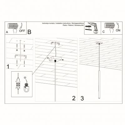 Sollux Lampa wisząca Pastelo 1 czarna SL.0469 (SL.0469)