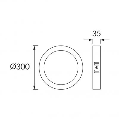 Oprawa sufitowa biała LED EDOR LED C 24W ciepła/neutralna/zimna biel IDEUS (04763)