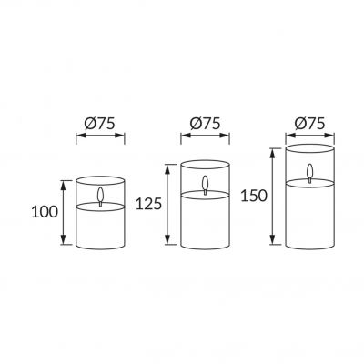 Oprawa dekoracyjna LED TRIO LED 3x0,2W ciepła biel IDEUS (04889)