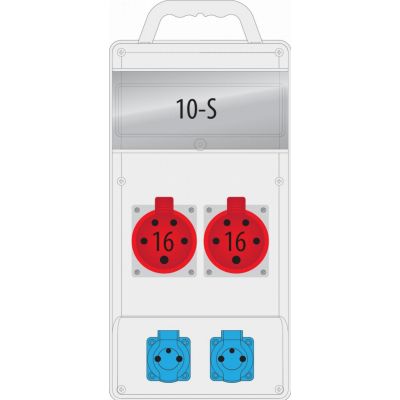 Rozdzielnica budowlana R-BOX SLIM 10S 2x16A/5p, 2x230V zabezp. 2xM.01-B16/3, 2xM.01-B16/1 IP44 biały SLIM-10S-2Z PAWBOL (B.SLIM-10S-2Z)