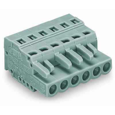 Gniazdo MCS-MIDI Classic 7-biegunowe szare raster 5mm 231-107/102-000 /50szt./ WAGO (231-107/102-000)