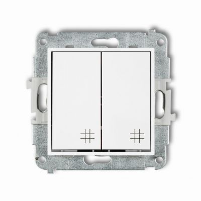 KARLIK MINI Łącznik podwójny krzyżowy biały MWP-66 (MWP-66)