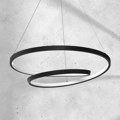 Lampa wisząca ring czarna LUCERO LED Milagro (ML7948)