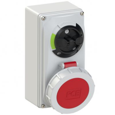 PCE GNIAZDO Z WYŁĄCZNIKIEM 0-1 MAŁE BLOKADA MECHANICZNA 32A 400V 3P+Z IP67 61242-6 (61242-6)