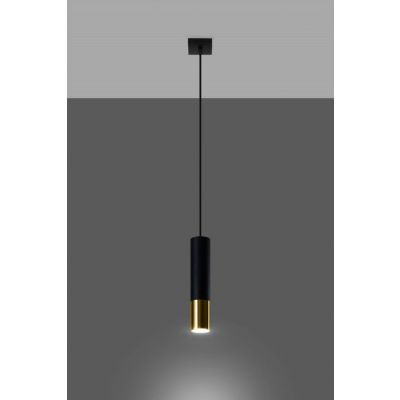 Sollux Lampa wisząca Loopez 1 czarny/złoty SL.0952 (SL.0952)