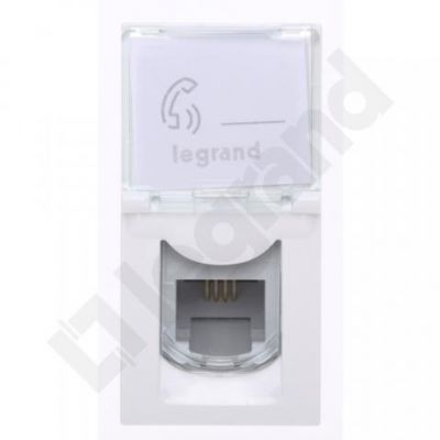 Mosaic Gniazdo Telefoniczne Rj11 1 Moduł Białe 4 Styki 078730 LEGRAND (078730)