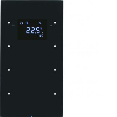 BERKER R.3 Sensor dotykowy potrójny z regulatorem temperatury szkło czarny 75643055 HAGER (75643055)